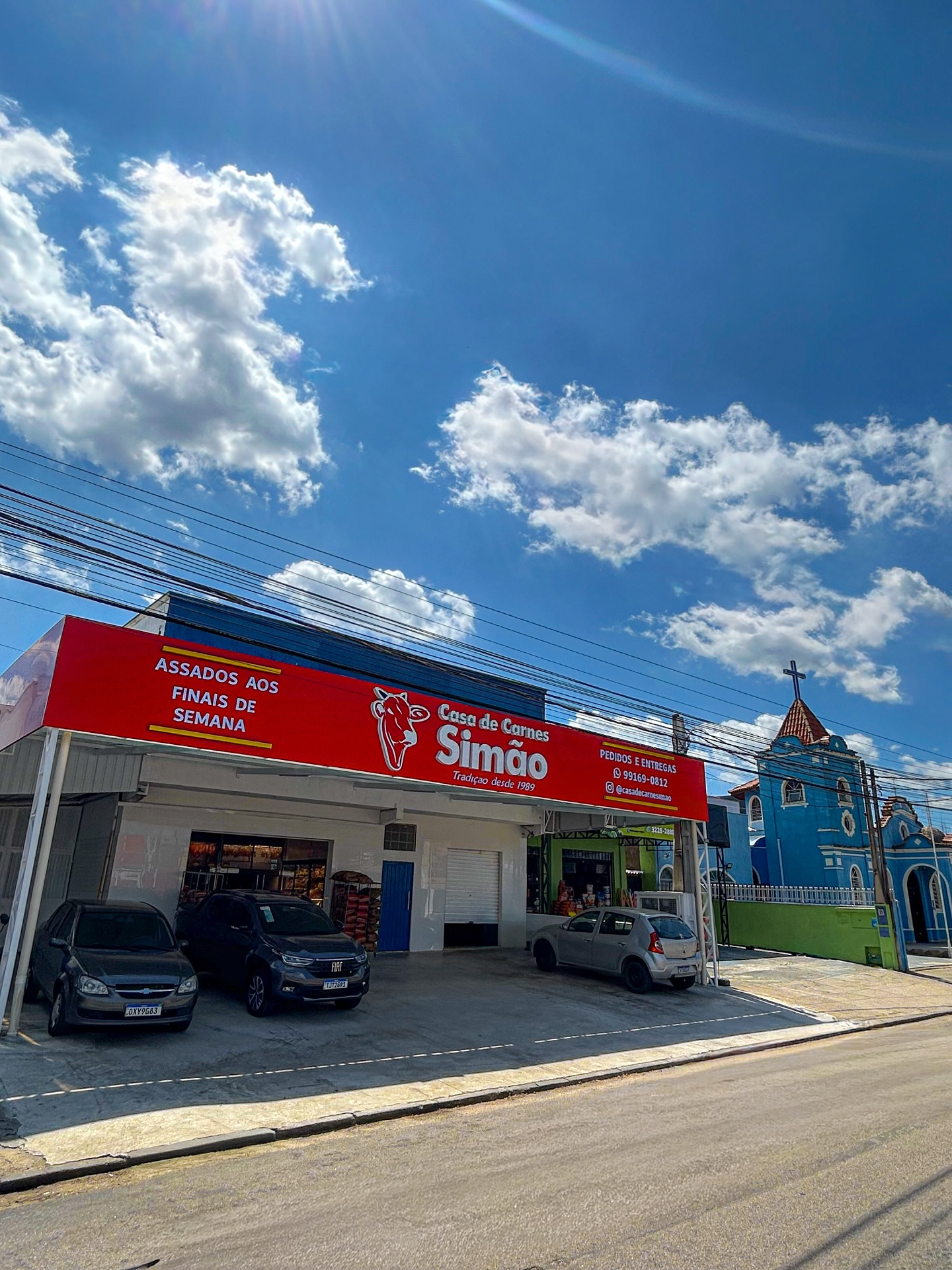 Fachada da Casa de Carnes Simão em Cajuru do Sul, Sorocaba