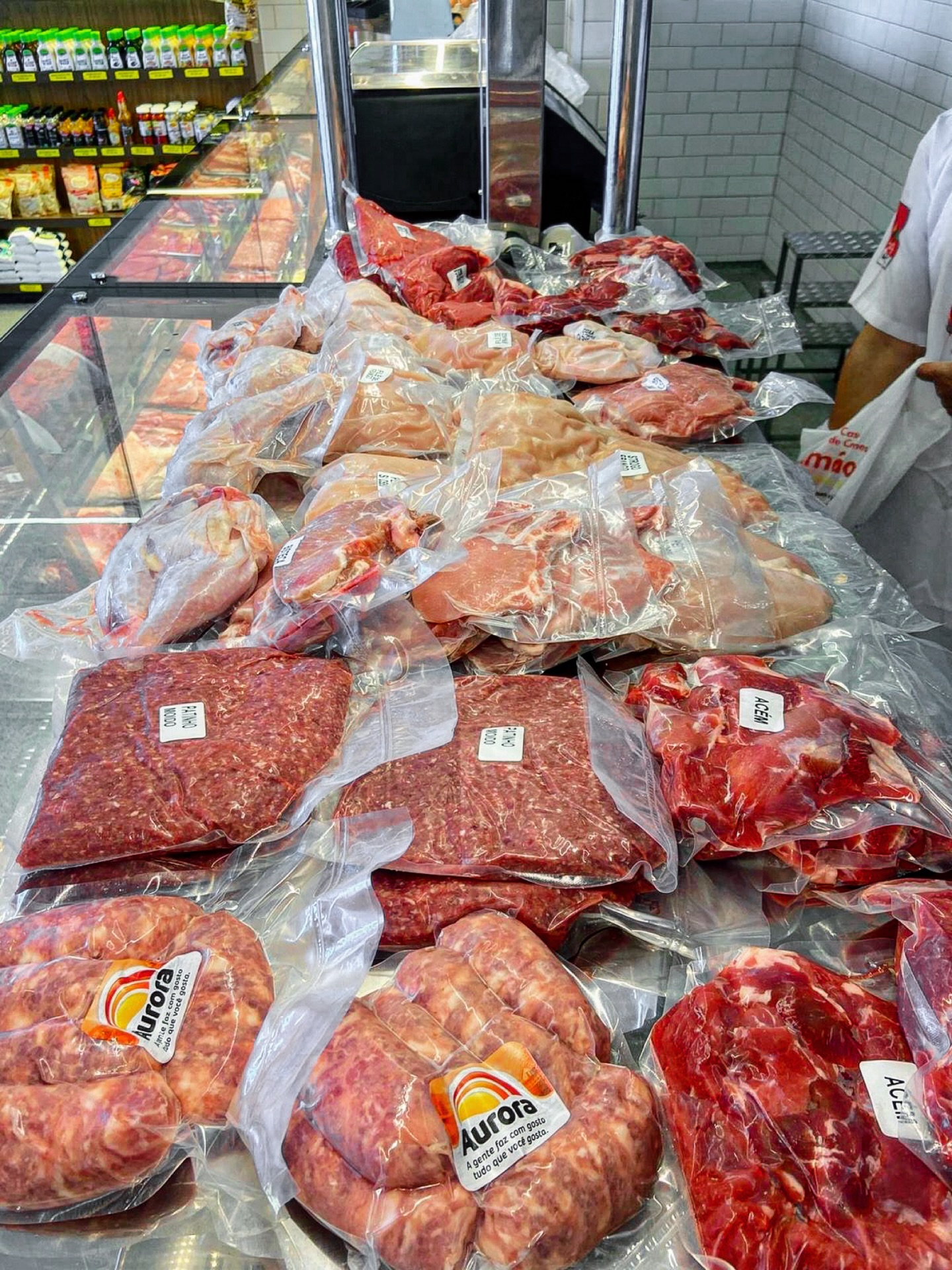 Vitrine de carnes frescas